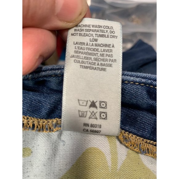 Lucky Brand Womans 12/31 The Sweet Jean Boot Ankle Patched Distressed Blue Cotto - Picture 10 of 12